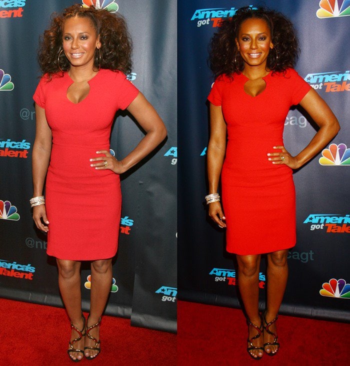 Mel B at a red carpet event for America's Got Talent at Radio City Music Hall in New York City on July 31, 2013