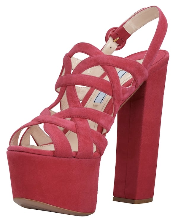 Prada Pink suede sandals