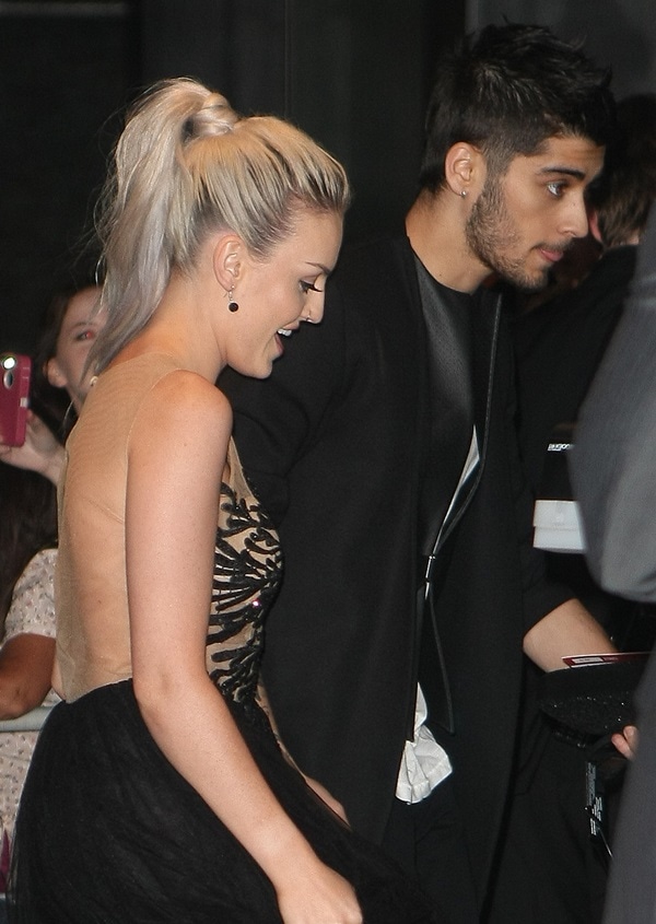Perrie Edwards and Zayne Malik together as a newly engaged couple 
