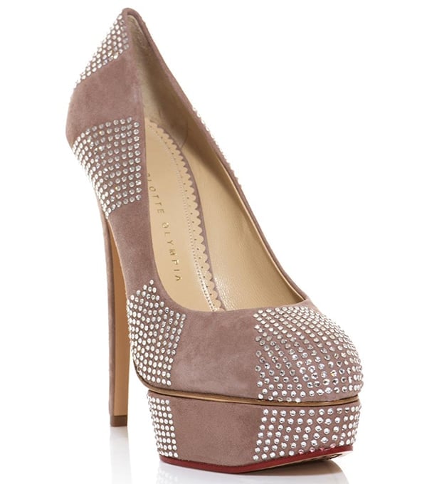 Charlotte Olympia "Paparazzi" Pumps in Nude