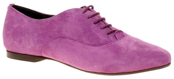 Asos Pink Asos Mint Suede Lace-up Shoes