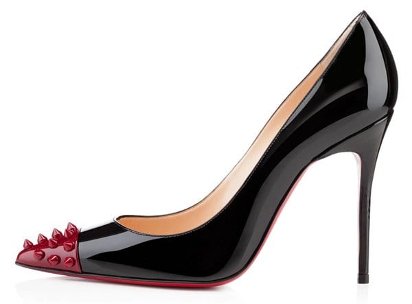 Christian Louboutin Geo Pumps in Black Patent Leather