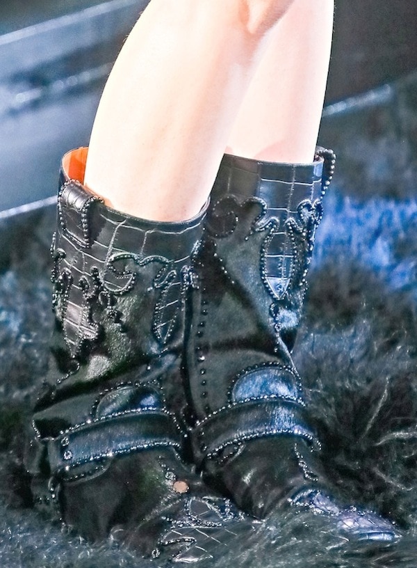 A sneak peek at the shoes from the Louis Vuitton Spring/Summer 2014 ready-to-wear collection during Paris Fashion Week held in Paris, France, on October 2, 2013