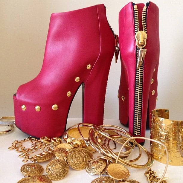 Pink Giuseppe Zanotti heels