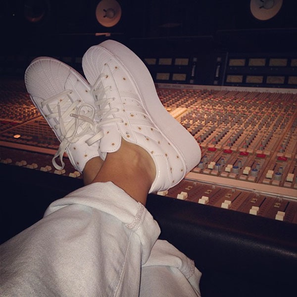 Rita Ora's Adidas x Opening Ceremony sneakers shared on her Instagram on October 10, 2013