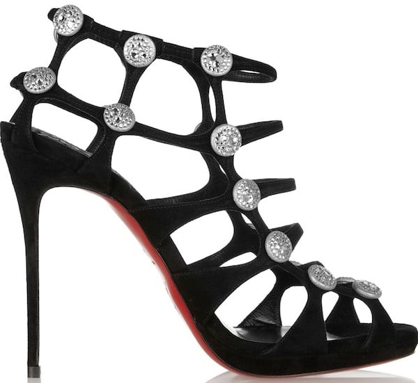 Christian Louboutin "Neuron" Sandals in Black Suede