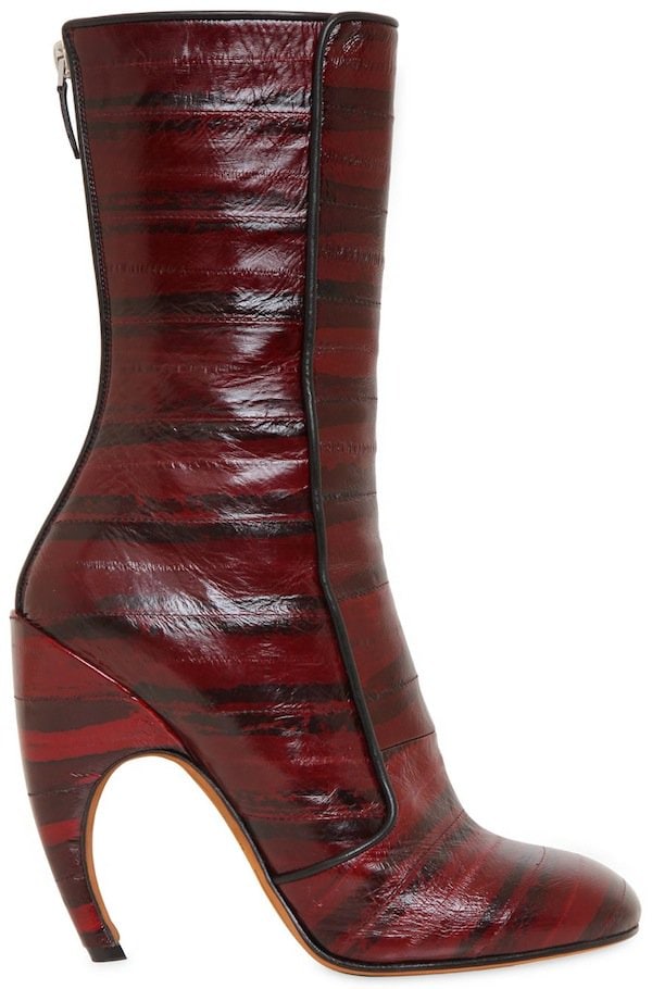 Givenchy Burgundy Eel Skin Boots
