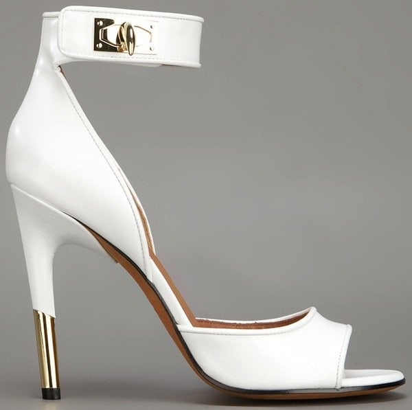 Givenchy White Ankle Strap Sandals