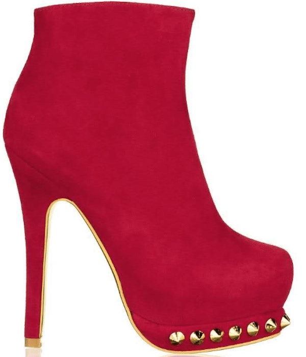 Kandee "Rosso Red" Suede Booties