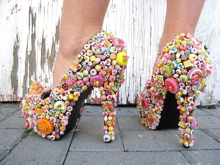Pumps Embellished With Every Confectionery Known to Man
