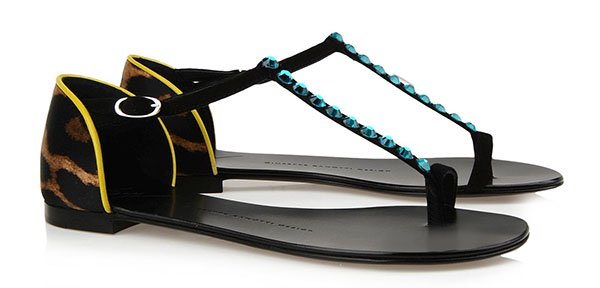 Giuseppe Zanotti Crystal Toe Ring Sandals