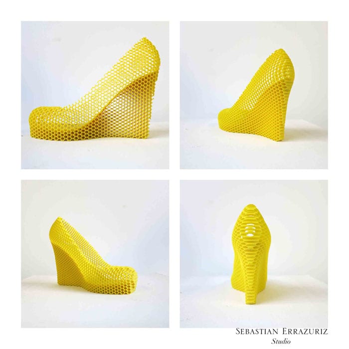 Artist and designer Sebastian Errazuriz used twelve of his former lovers as the inspiration for each of these 3D-printed shoes