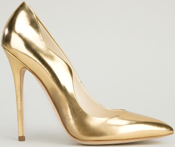 Brian Atwood "Besame" Pump in Gold