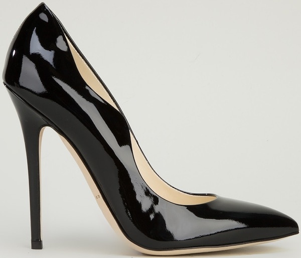 Brian Atwood "Besame" Pump in Black Patent Leather