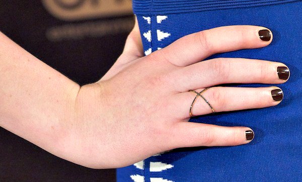Jennifer Lawrence's diamond X ring by EF Collection