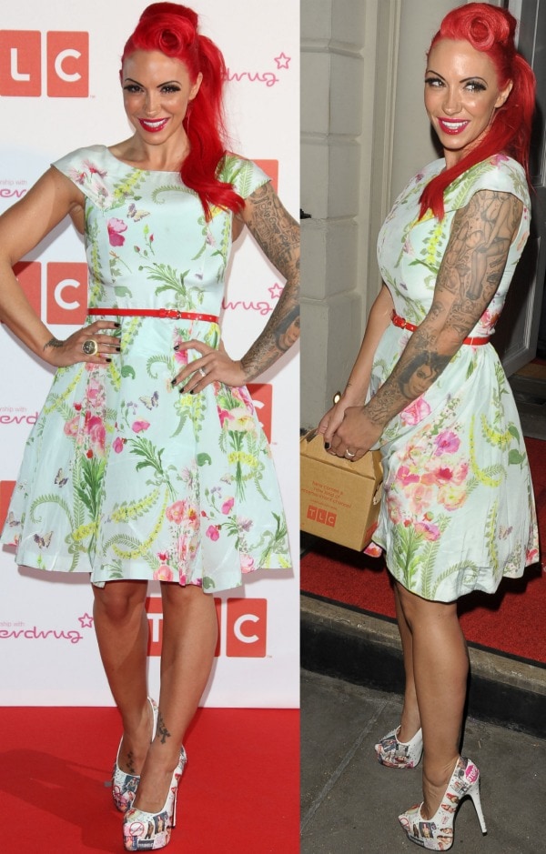 Jodie Marsh at the TLC Channel launch held at a nightclub called Sketch in London, England, on April 25, 2013