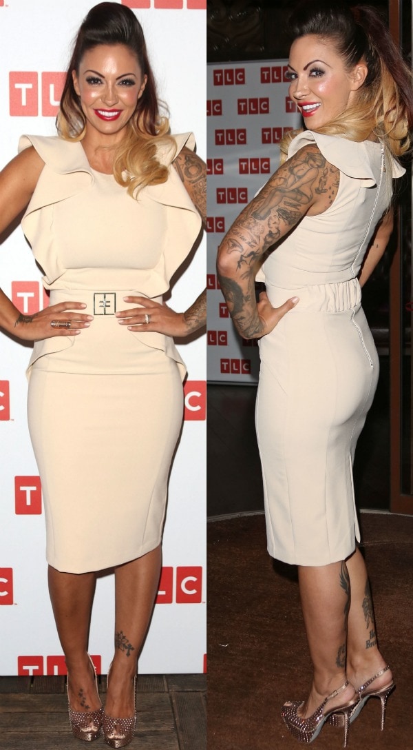 Jodie Marsh launching her new television shows on TLC at the Sanctum Soho Hotel in London, England, on October 9, 2013