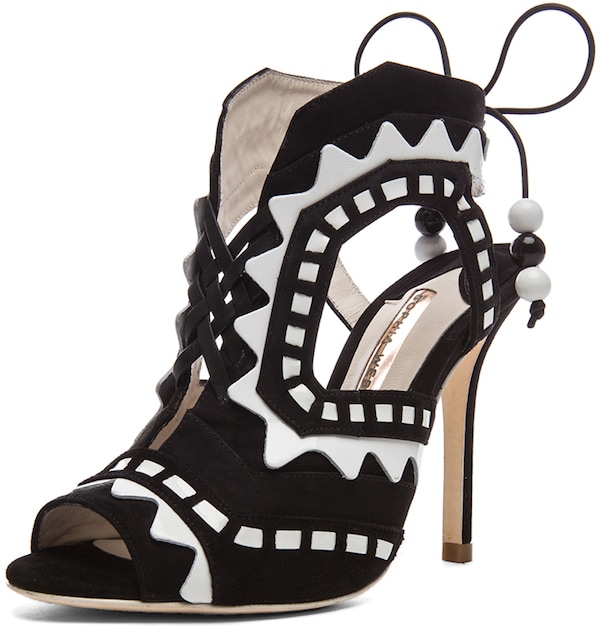 Sophia Webster "Riko" Suede and Leather Sandal