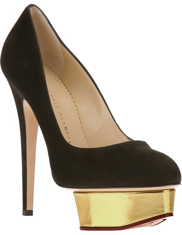 Charlotte Olympia "Dolly" Pumps in Black Suede