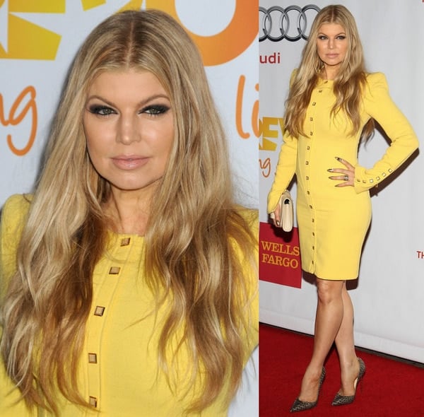Fergie in Christian Louboutin So Kate Pumps