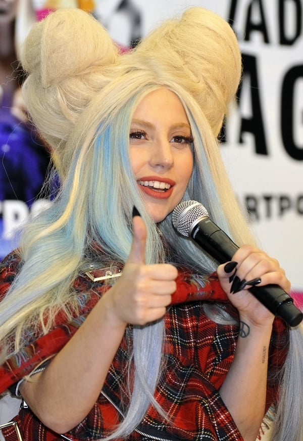 Lady Gaga attends a press conference