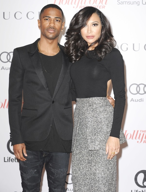 Sean Michael Anderson and Naya Rivera at The Hollywood Reporter's Women in Entertainment Breakfast in Los Angeles on December 11, 2013