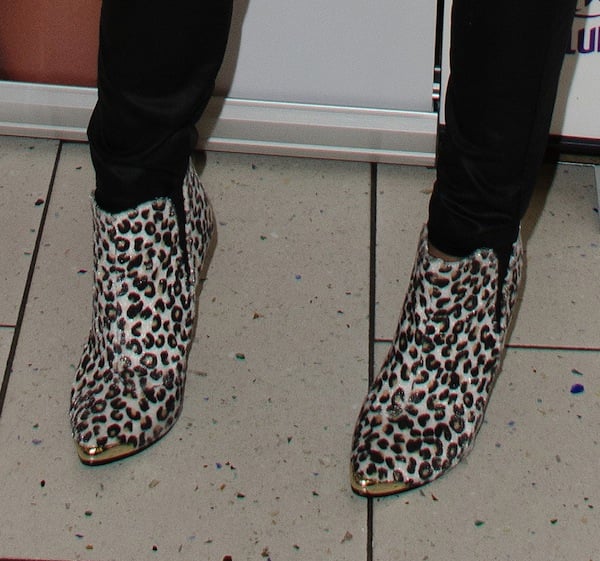 chloe sims leopard booties