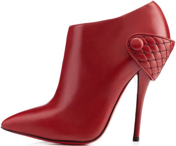 Christian Louboutin Huguette Leather Ankle Boots in Rogue Imperial