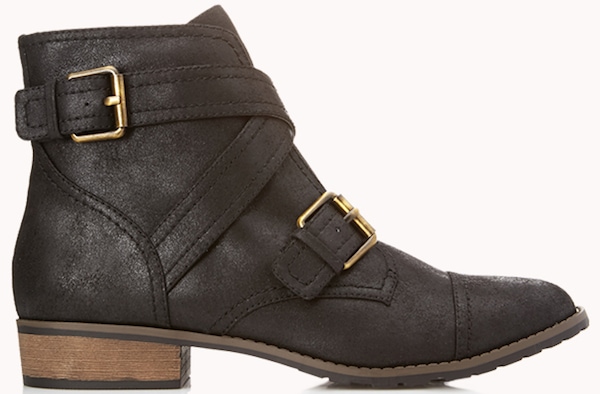 Forever 21 Underground Buckled Booties