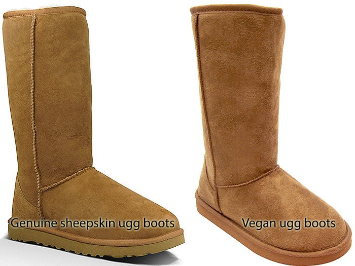 sheepskin vs vegan ugg boots
