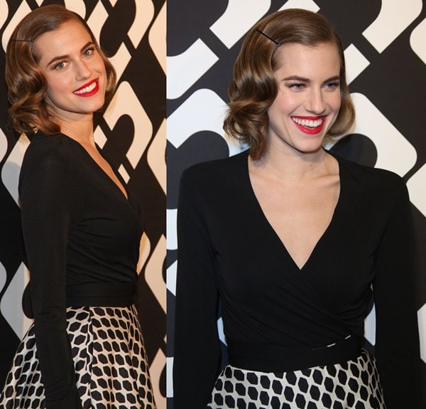 Allison Williams at Diane von Furstenberg's Journey of a Dress Exhibition Opening Celebration at May Company Building in Los Angeles on January 11, 2014