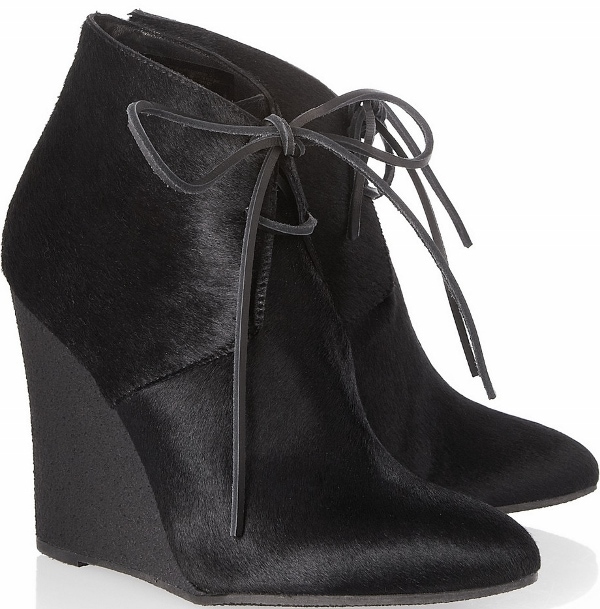 Burberry Calfskin Wedge Ankle Boots