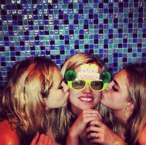 Instagram photo of Suki Waterhouse with Georgia May Jagger and Cara Delevingne in Vegas posted on January 13, 2014