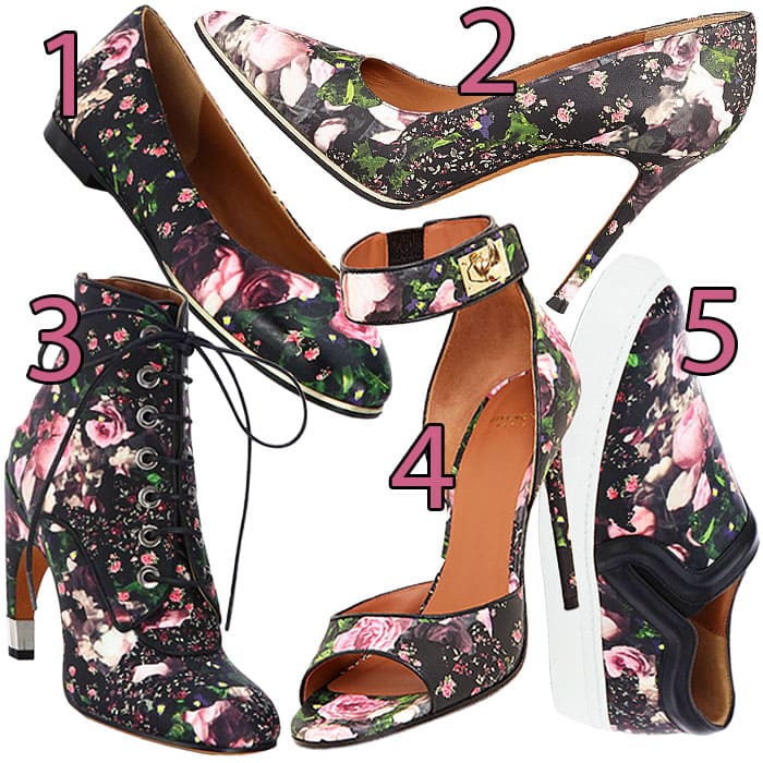 Givenchy rose print shoes