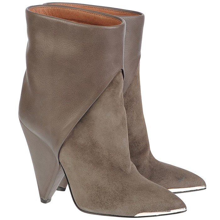 IRO Daithy High Ankle Suede Boots in Gray