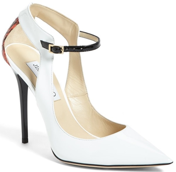 Jimmy Choo "Maiden" Pointy-Toe Pumps in White