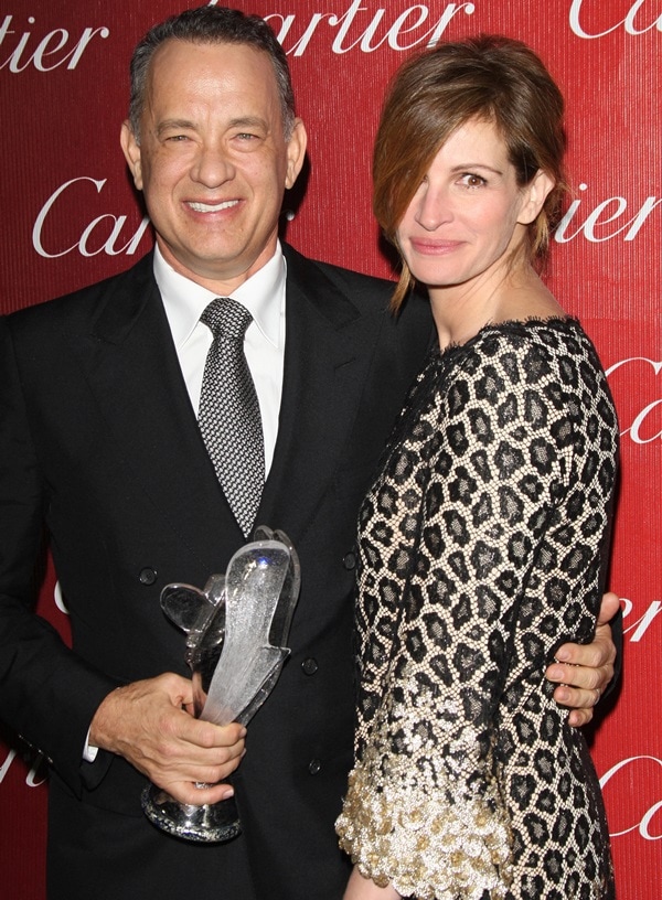 Julia Roberts and Tom Hanks at the 25th Annual Palm Springs International Film Festival on January 4, 2014