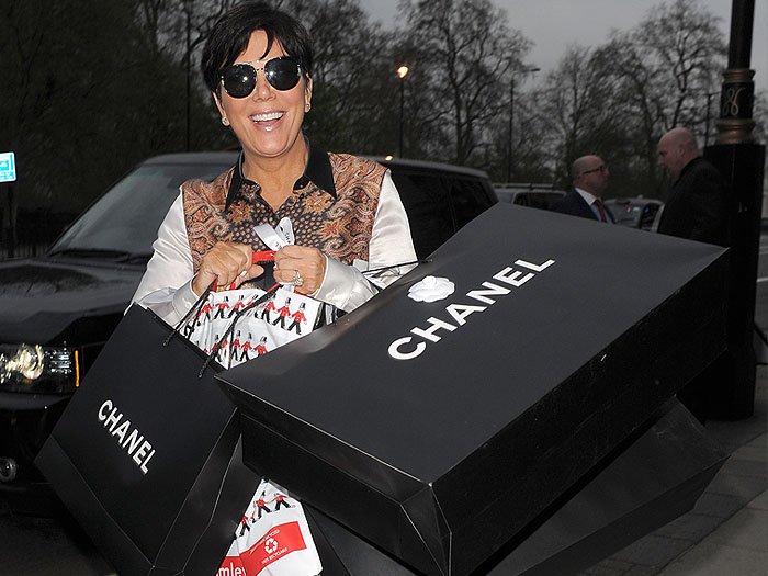 Kris Jenner Chanel shopping bags
