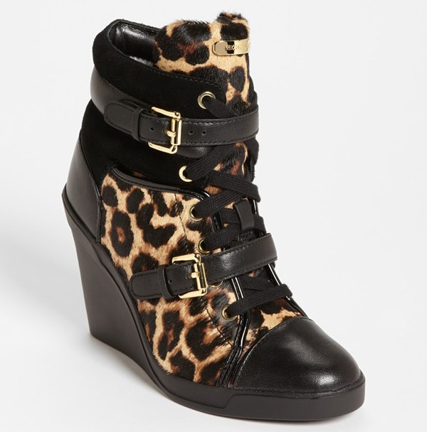 MICHAEL Michael Kors Skid Wedge Sneakers Cheetah