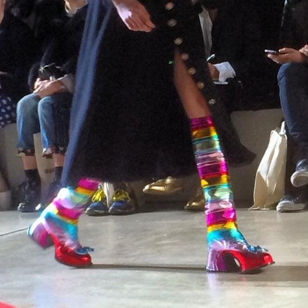 Rainbow platform boots from Meadham Kirchhoff's Fall 2014 collection