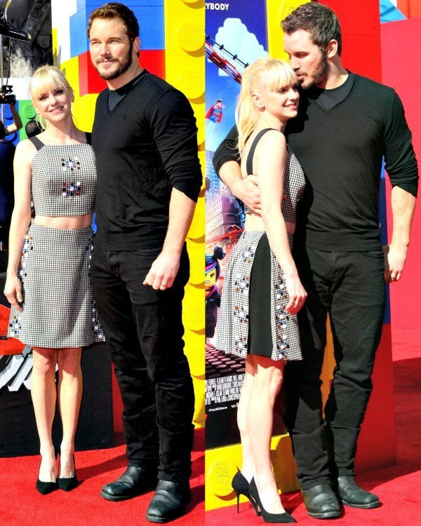 Anna Faris with husband Chris Pratt at the premiere of 'The Lego Movie'