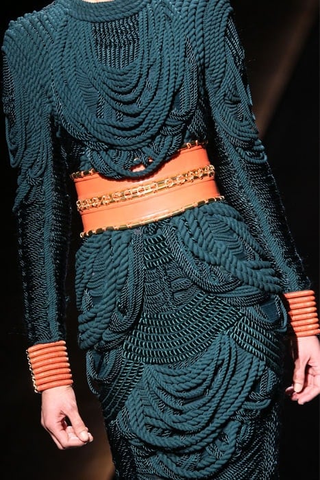 Knotted rope dress detail