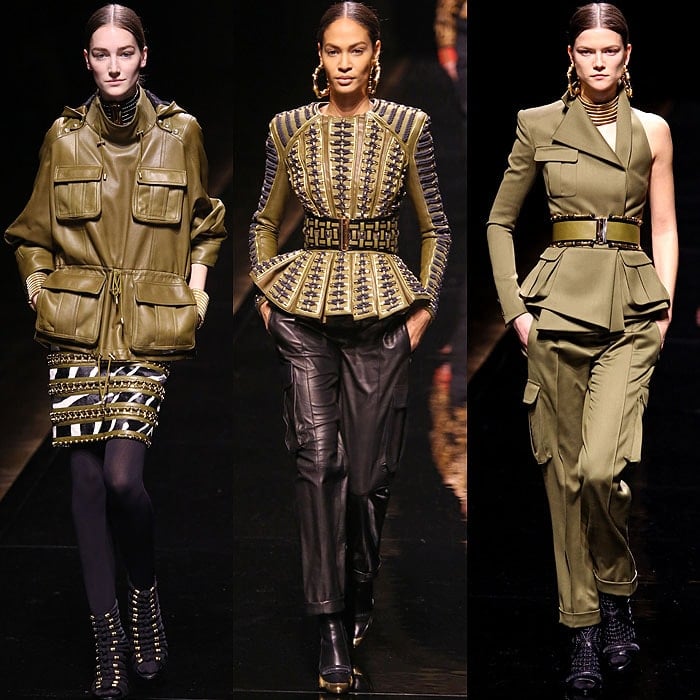 Military-inspired looks from the Balmain Fall 2014 collection