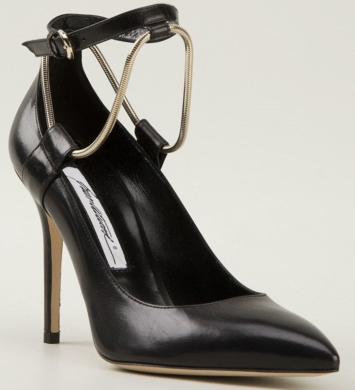 Brian Atwood Kaela Leather Ankle-Strap Pump