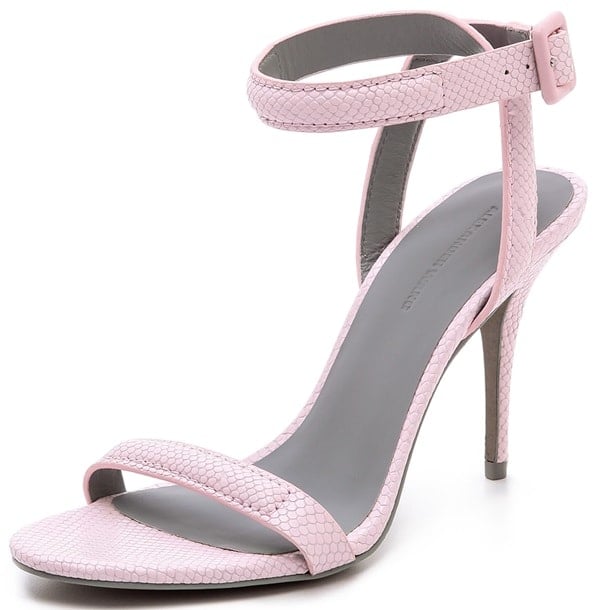 Alexander Wang "Antonia" Ankle-Strap Sandals in Gummy