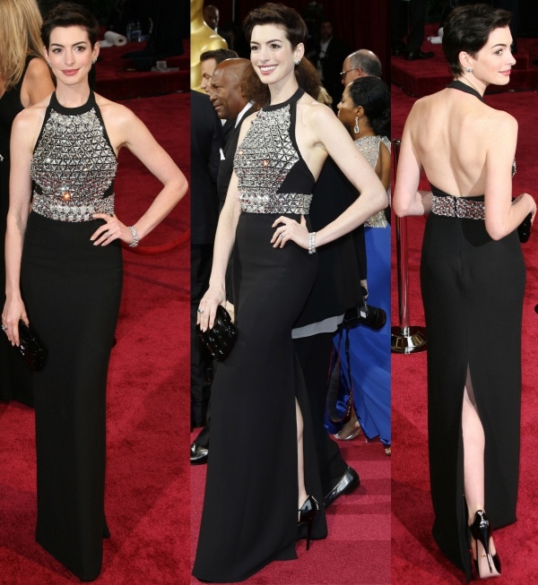 Anne Hathaway looked like a feisty princess-in-shining-armor in head-to-toe Gucci