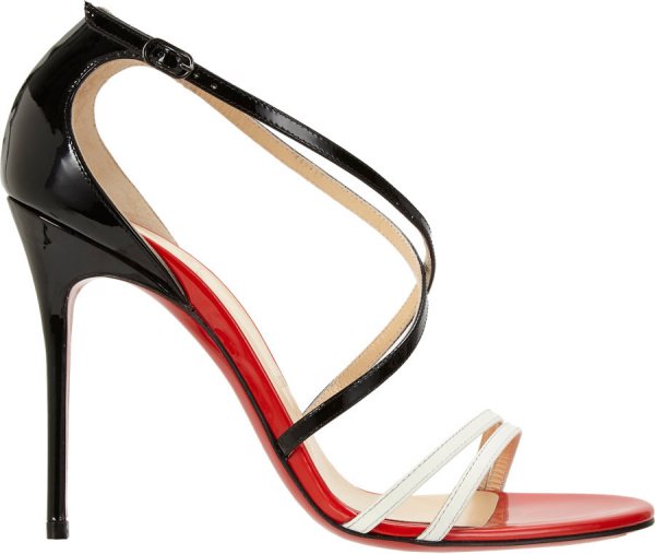 Christian Louboutin "Gwynitta" Sandals in Multicolor Patent Leather