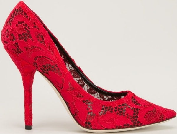 Dolce & Gabbana Floral Embroidered Pumps