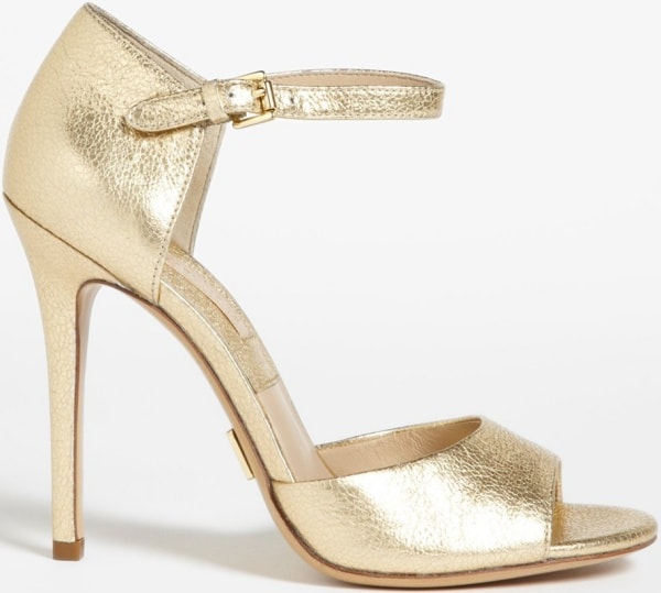 Michael Kors "Malia" Sandals in Pale Gold