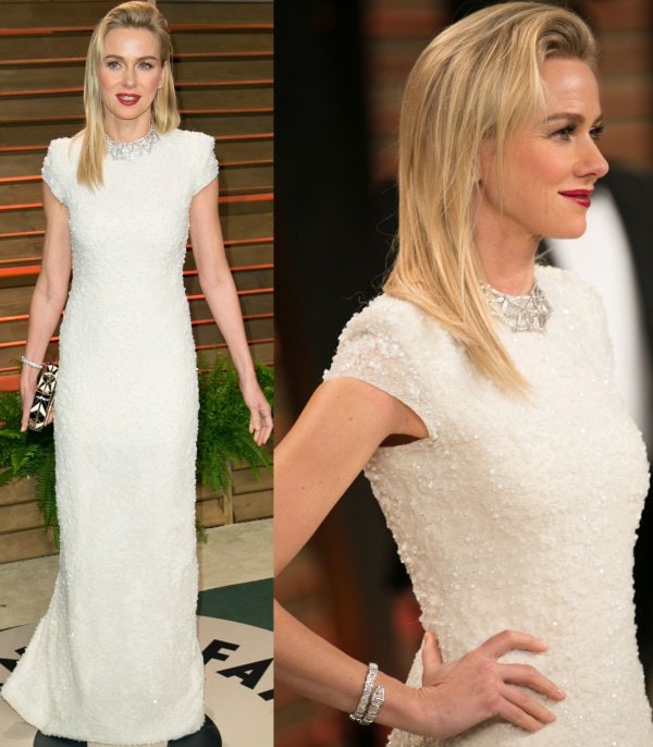 Naomi Watts's custom gown from Calvin Klein was so unbelievably beautiful